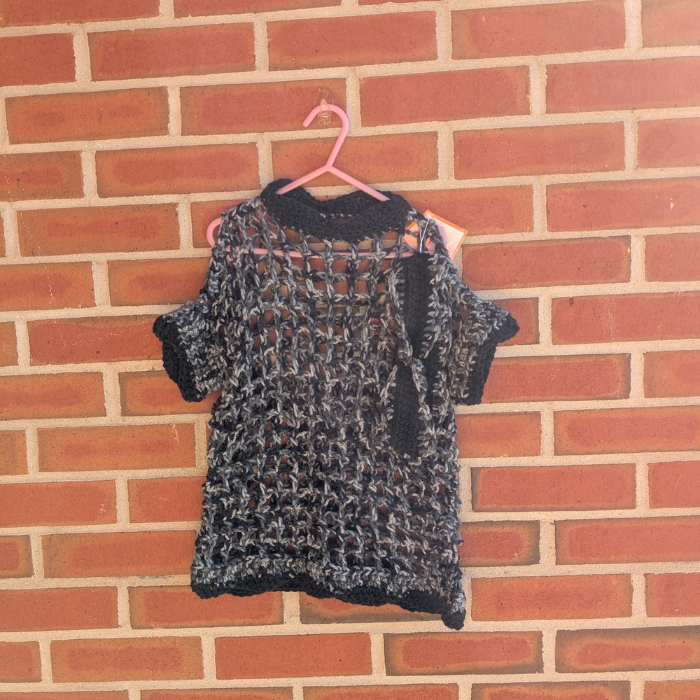 Handcrafted Kids Sweater - Black and Gray